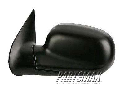 1700 | 2001-2004 HYUNDAI SANTA FE LT Mirror outside rear view GL; USA; manual; black; to 12/2/02 | HY1320135|8761026000CA