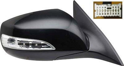 1321 | 2010-2016 HYUNDAI GENESIS COUPE RT Mirror outside rear view Non-Heated; w/Side Repeater Lamps; PTM | HY1321192|876202M120