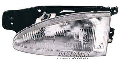 2502 | 1995-1999 HYUNDAI ACCENT LT Headlamp assy composite 2dr hatchback | HY2502105|9210122250