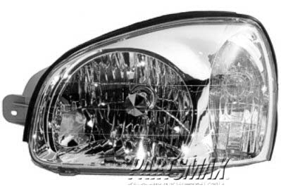 2502 | 2001-2003 HYUNDAI SANTA FE LT Headlamp assy composite includes park/signal lamps; to 3/3/03 | HY2502121|9210126050