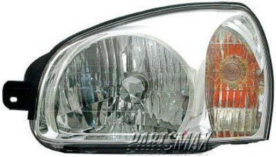 2502 | 2003-2003 HYUNDAI SANTA FE LT Headlamp assy composite includes park/signal lamps; from 3/3/03 to 7/14/03 | HY2502129|9210126250
