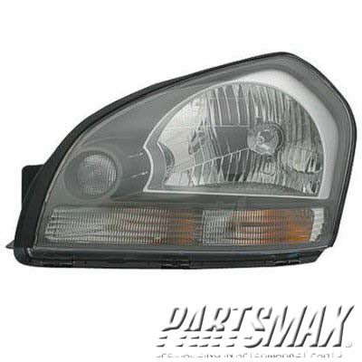 1150 | 2005-2008 HYUNDAI TUCSON LT Headlamp assy composite Clear Reflector; Gray Bezel | HY2502133|921012E050