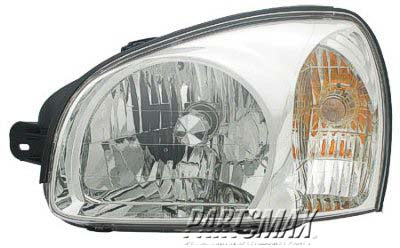 2502 | 2003-2006 HYUNDAI SANTA FE LT Headlamp assy composite includes park/signal lamps; from 7/15/03 | HY2502134|9210126251
