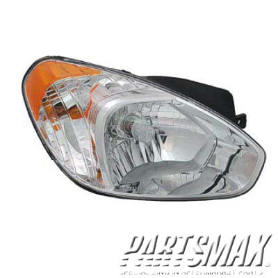 2502 | 2007-2011 HYUNDAI ACCENT LT Headlamp assy composite H/B | HY2502144|921011E011