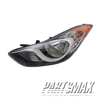 1150 | 2011-2013 HYUNDAI ELANTRA LT Headlamp assy composite Sedan; USA Built | HY2502161|921013Y000