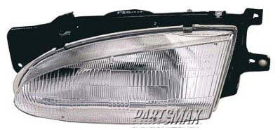 2503 | 1995-1997 HYUNDAI ACCENT RT Headlamp assy composite 4dr sedan | HY2503106|9210222050