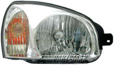 2503 | 2003-2003 HYUNDAI SANTA FE RT Headlamp assy composite includes park/signal lamps; from 3/3/03 to 7/14/03 | HY2503129|9210226250
