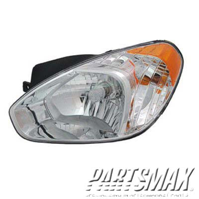 2503 | 2007-2011 HYUNDAI ACCENT RT Headlamp assy composite Sedan | HY2503144|921021E011