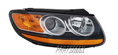 2503 |  2007-2009 HYUNDAI SANTA FE RT Headlamp assy composite From 7-11-07; w/Non-replaceable bulbs | HY2503150|921020W060