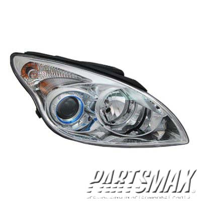 2503 | 2009-2009 HYUNDAI ELANTRA RT Headlamp assy composite H/B; To 7-1-09; w/Chrome Ring Cornering Lamp Bezel | HY2503151|921022L150
