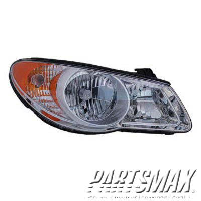 1160 | 2010-2010 HYUNDAI ELANTRA RT Headlamp assy composite Sedan | HY2503153|921022H051