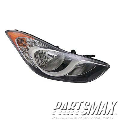 2503 | 2011-2013 HYUNDAI ELANTRA RT Headlamp assy composite Sedan; USA Built | HY2503161|921023Y000