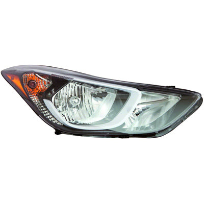 2503 | 2014-2016 HYUNDAI ELANTRA RT Headlamp assy composite USA Built; w/o LED Position Lamp | HY2503187|921023X280