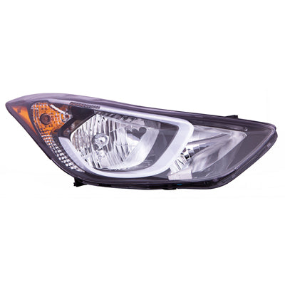 2503 | 2014-2016 HYUNDAI ELANTRA RT Headlamp assy composite Korea Built; w/o LED Position Lamp | HY2503189|921023X280