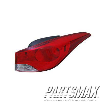 2804 | 2011-2013 HYUNDAI ELANTRA LT Taillamp assy outer Sedan; Halogen; USA Built | HY2804119|924013Y000