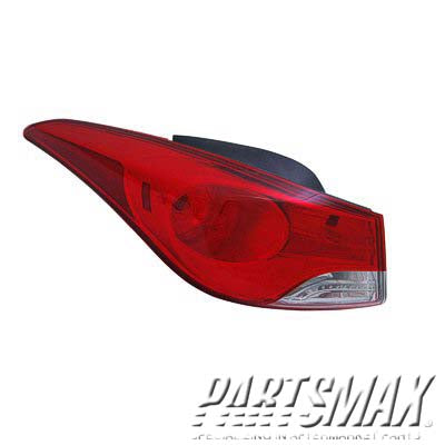 2805 | 2011-2013 HYUNDAI ELANTRA RT Taillamp assy outer Sedan; Halogen; USA Built | HY2805119|924023Y000