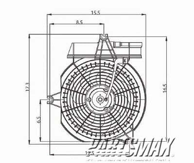 2925 | 2001-2002 HYUNDAI SANTA FE Condenser fan electric fan assembly; w/2.4L or 2.7L engine | HY3113109|9773026150