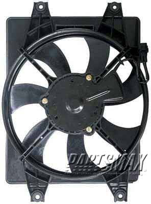 2925 | 2000-2006 HYUNDAI ACCENT Condenser fan electric fan assembly; w/1.5L engine; w/manual trans | HY3113111|9773025100