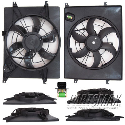 3115 | 2011-2013 KIA OPTIMA Radiator cooling fan assy HYBRID | HY3115139|253804R280