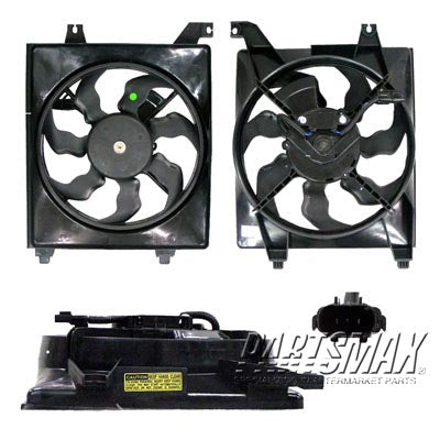 3120 | 2007-2011 HYUNDAI ACCENT Condenser fan/motor assembly H/B | HY3120100|977301E000