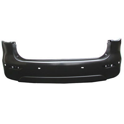 1100 | 2013-2013 INFINITI JX35 Rear bumper cover w/Premium Pkg; w/Driver Assist Pkg; w/o Towing Pkg; prime | IN1100148|850223JA0H