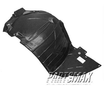 160 | 2005-2006 INFINITI G35 RT Front fender splash shield 4dr sedan; front | IN1251108|63844AC500