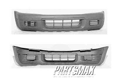 1000 | 1998-1999 ISUZU RODEO Front bumper cover smooth finish; w/o fog lamps; prime | IZ1000205|8971796820