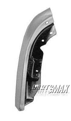 1004 | 1995-1995 ISUZU PICKUP LT Front bumper extension outer black | IZ1004114|8971283730