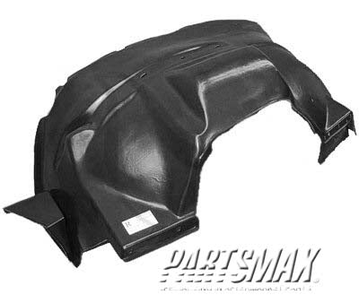 160 | 2003-2008 ISUZU ASCENDER RT Front fender splash shield plastic liner | IZ1251106|8151653080