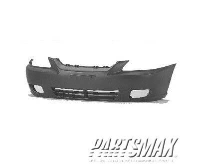 1000 | 2003-2005 KIA RIO Front bumper cover RX-V; prime; requires inserts w/Fog Lamps or w/o Fog Lamps | KI1000122|86510FD040XX