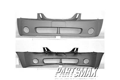 1000 | 2004-2006 KIA SPECTRA Front bumper cover prime | KI1000127|865112F000