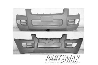 250 | 2005-2010 KIA SPORTAGE Front bumper cover LX; Bar Type Grille; w/o Luxury Pkg; w/o Flares; prime | KI1000130|865111F051