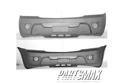 250 | 2007-2009 KIA SORENTO Front bumper cover BASE|LX; w/o Flares; prime | KI1000137|865113E501