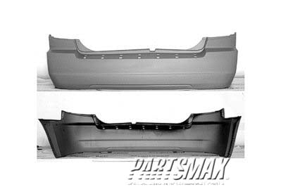 1100 | 2003-2006 KIA SORENTO Rear bumper cover LX; w/o fender flares; prime | KI1100123|866113E000XX