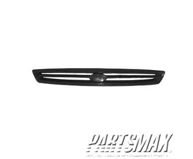 860 | 2001-2002 KIA RIO Grille assy 4dr sedan; Canada built; dark gray | KI1200106|0K30E50710