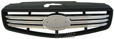 1200 | 2007-2010 KIA RIO Grille assy Sedan; Black | KI1200129|863611G210