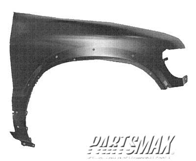 1241 | 1998-2002 KIA SPORTAGE RT Front fender assy w/side cladding | KI1241102|0K08B52211A