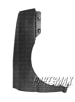 60 | 2003-2003 KIA RIO RT Front fender assy w/side molding holes; to 12/2/02 | KI1241116|66321FD110