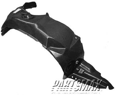 1251 | 2000-2004 KIA SPECTRA RT Front fender splash shield 4dr sedan; fender liner; early design | KI1251105|0K2N156131