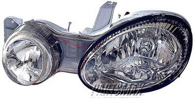 1150 | 2000-2002 KIA SPECTRA LT Headlamp assy composite 4dr hatchback; to 5/01 | KI2502107|0K2DJ51040