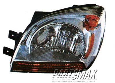 2502 | 2005-2008 KIA SPORTAGE LT Headlamp assy composite To 3-24-08; Type 1 | KI2502115|921011F031