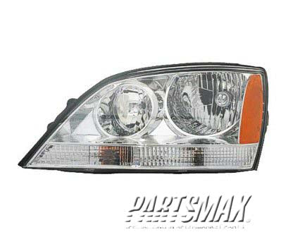 2502 | 2005-2006 KIA SORENTO LT Headlamp assy composite w/o sport package | KI2502121|921013E041