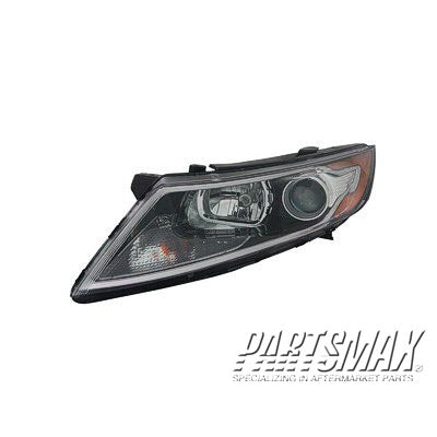 2502 | 2011-2013 KIA OPTIMA LT Headlamp assy composite HYBRID; Halogen | KI2502156|921014U020