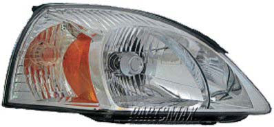 2503 | 2003-2005 KIA RIO RT Headlamp assy composite includes park/signal/marker lamps; 4dr sedan/4dr hatchback; Cinco | KI2503112|92102FD030