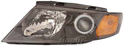 2503 | 2009-2010 KIA OPTIMA RT Headlamp assy composite Black Bezel | KI2503140|921022G560