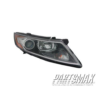 2503 | 2011-2013 KIA OPTIMA RT Headlamp assy composite HYBRID; Halogen | KI2503156|921024U020
