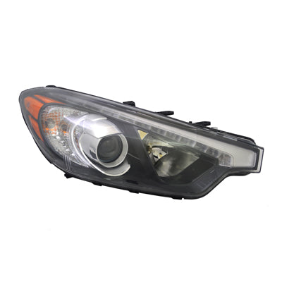 2503 | 2014-2015 KIA FORTE RT Headlamp assy composite Sedan; Halogen; w/LED Position Lamp; To 10-17-14 | KI2503171|92102A7210