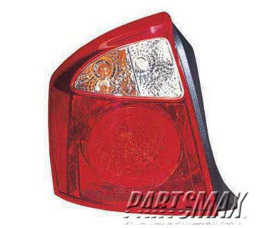 2800 | 2004-2006 KIA SPECTRA LT Taillamp assy 4dr sedan; new design | KI2800123|924012F020