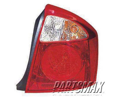 2801 | 2004-2006 KIA SPECTRA RT Taillamp assy 4dr sedan; new design | KI2801123|924022F020