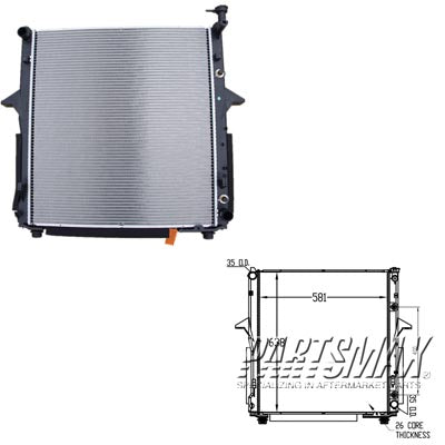 3010 | 2007-2009 KIA SORENTO Radiator assembly all | KI3010132|253103E930